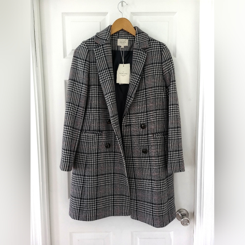 Sézane Johnson Tartan Coat